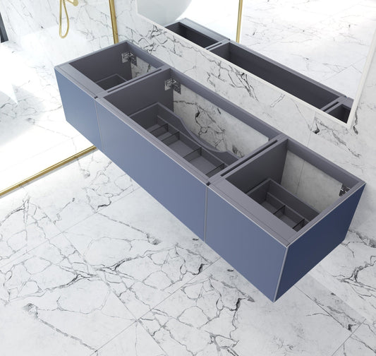 Laviva 313VTR-72CNB Laviva Vitri 72" Nautical Blue Single Sink Wall Hung Bathroom Vanity Cabinet 313VTR-72CNB