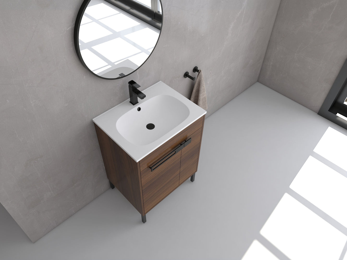 Legion Furniture WC2303-24-KD Legion Furniture WC2303-24-KD 24" Sink Vanity with KD Package, Plywood, SMC Top, No Faucet