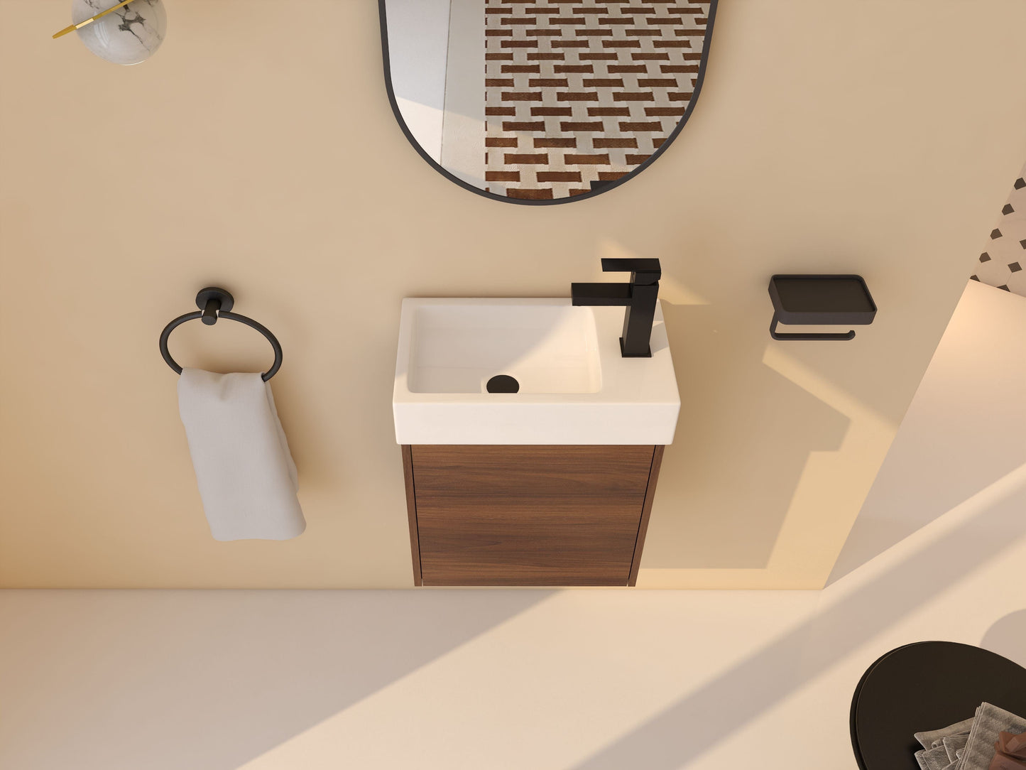 Legion Furniture WC2304-18 Legion Furniture WC2304-18 18" Sink Vanity, Plywood, Ceramic Top, No Faucet