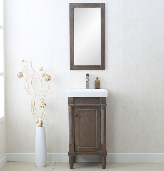 Legion Furniture WLF7021-18 Legion Furniture WLF7021-18 18" Weathered Gray Sink Vanity, No Faucet