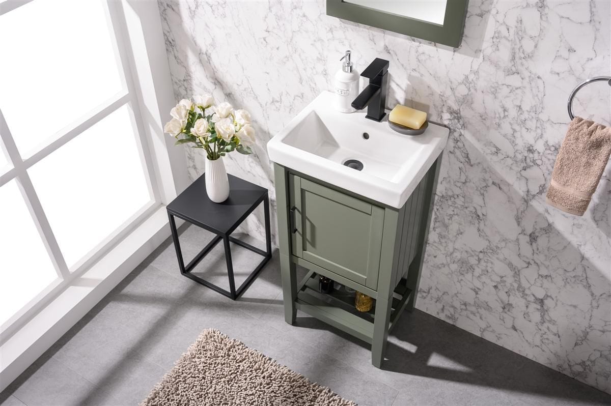 Legion Furniture WLF9018-PG Legion Furniture WLF9018-PG 18" Pewter Green Sink Vanity
