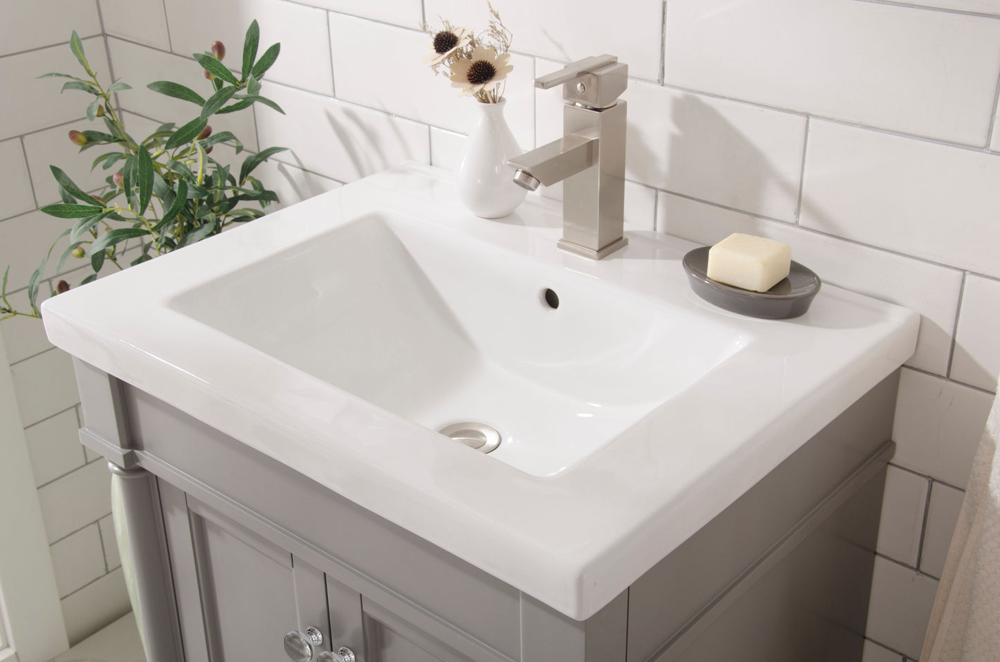 Legion Furniture WLF9224-G Legion Furniture WLF9224-G 24" Gray Sink Vanity