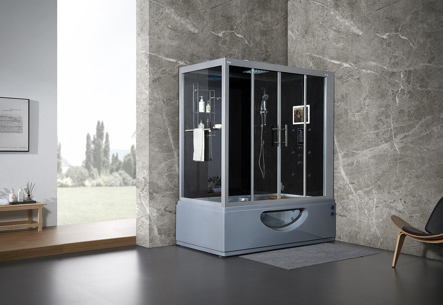 Maya Bath MB-107 Catania - Gray - Right (107)