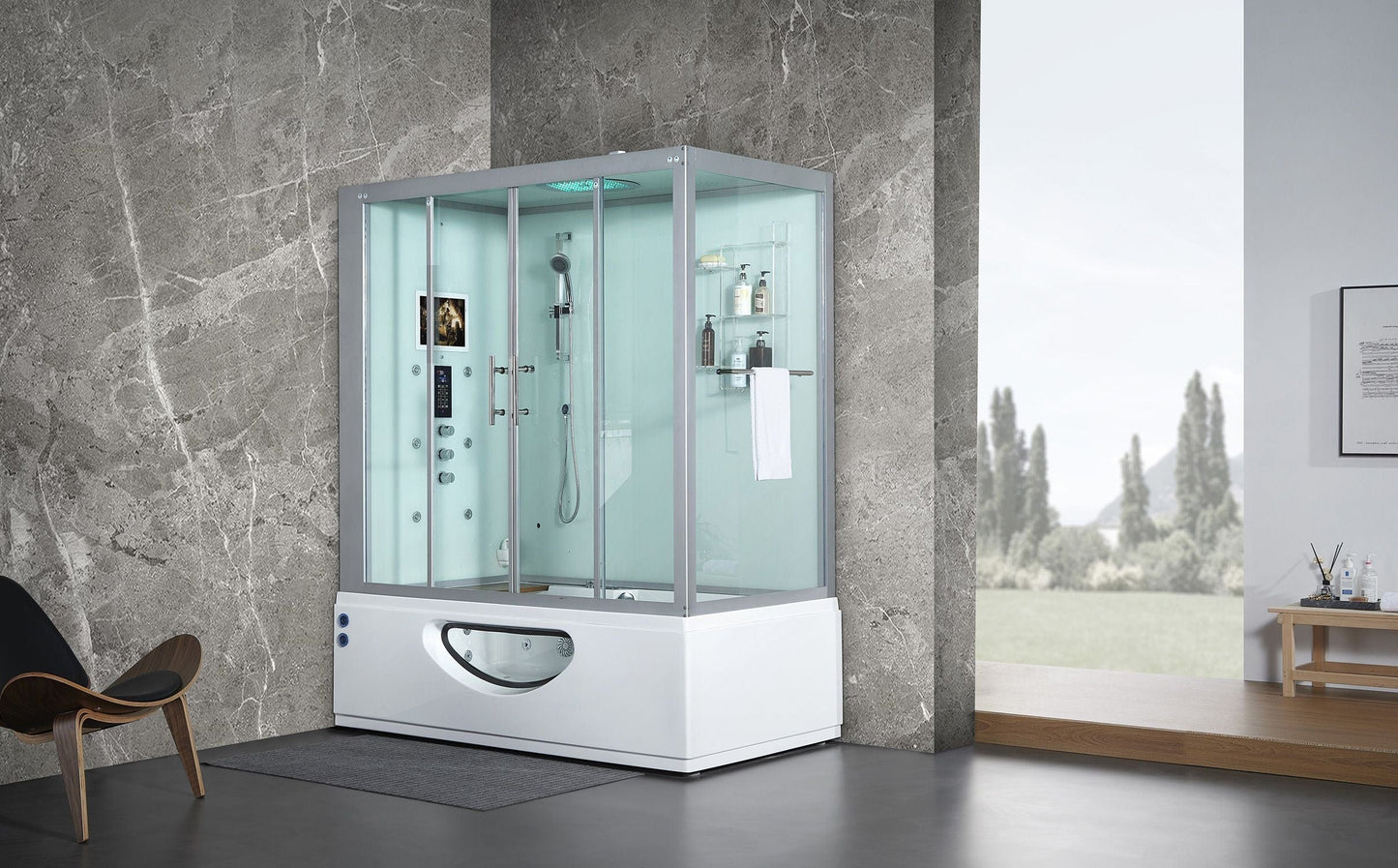Maya Bath MB-109 Catania - White - Left (109)