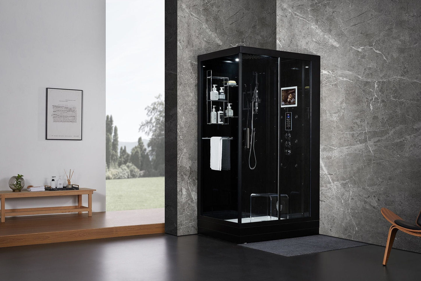 Maya Bath MB-205 Lucca - Black - Right (205)