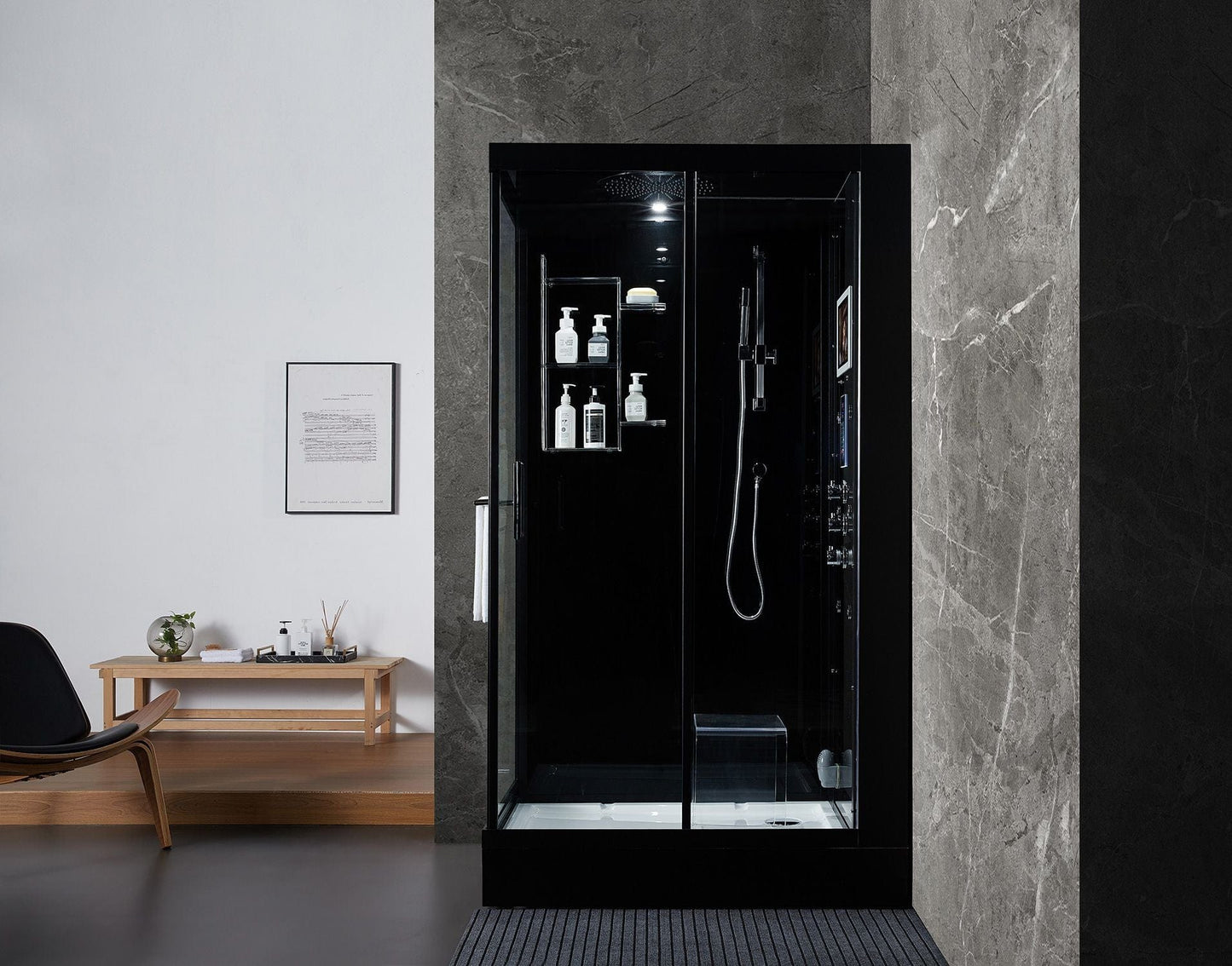Maya Bath MB-205 Lucca - Black - Right (205)