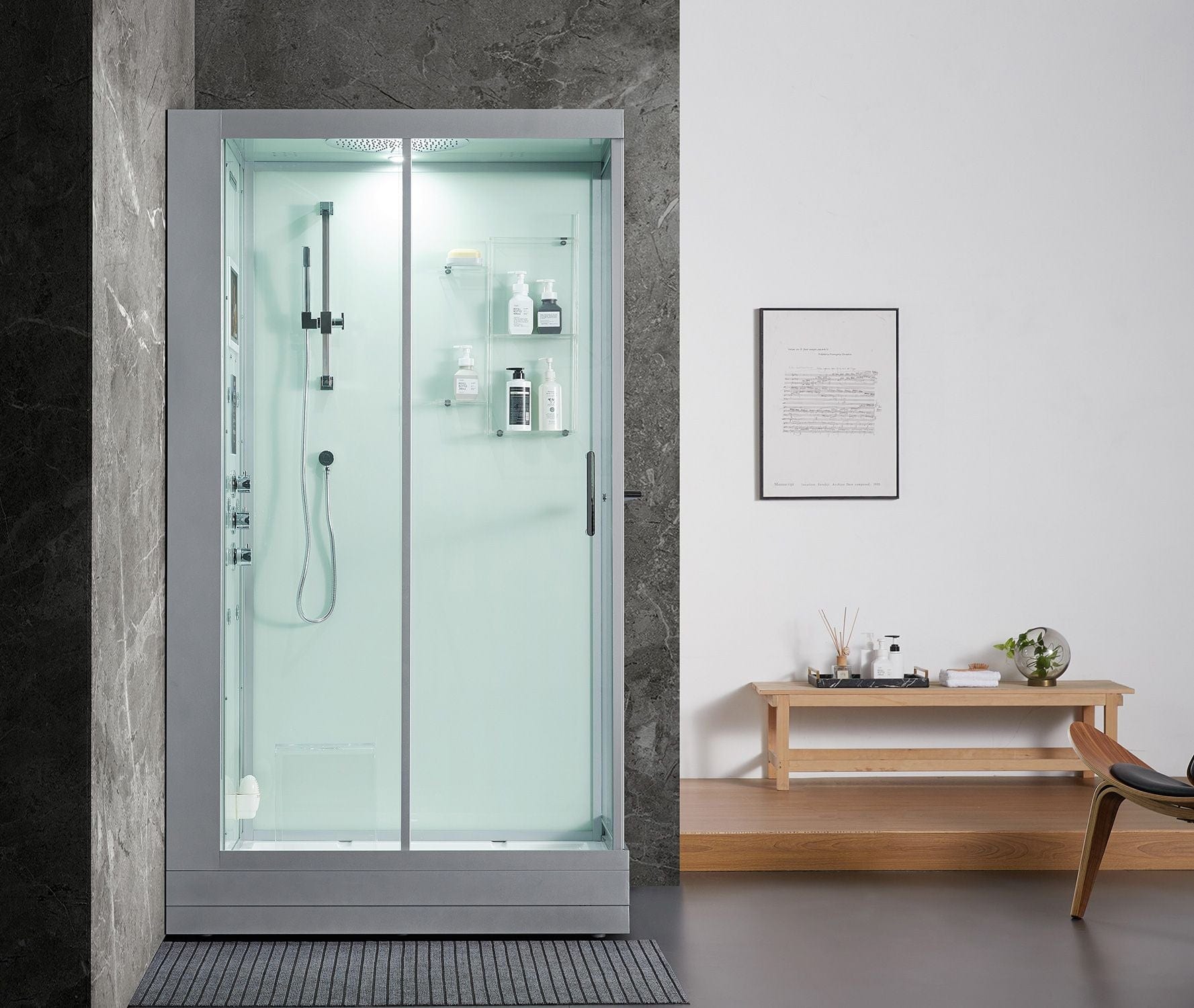 Maya Bath MB-206 Lucca - White - Left (206)