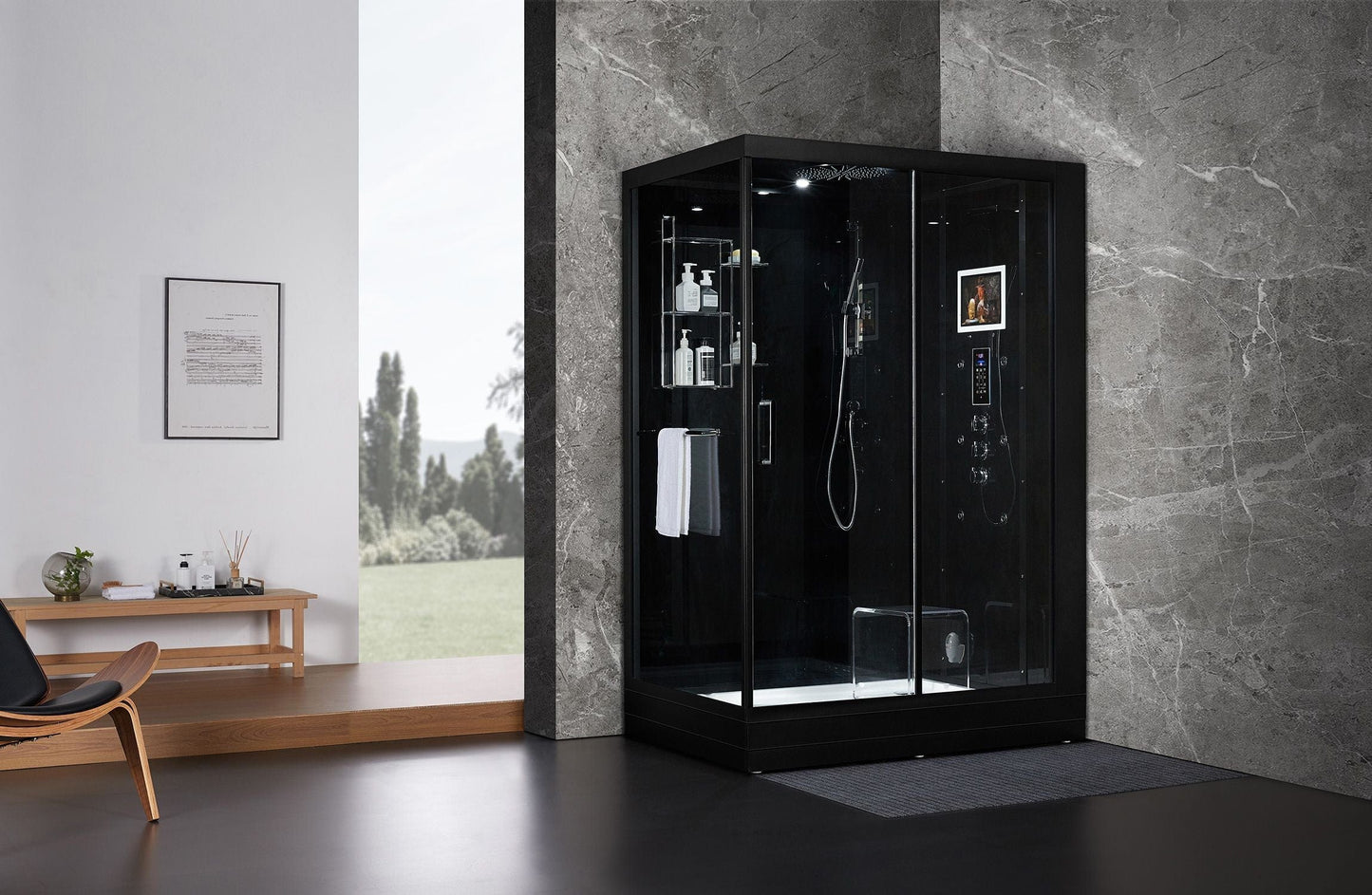 Maya Bath MB-209 Anzio - Black - Right (209)