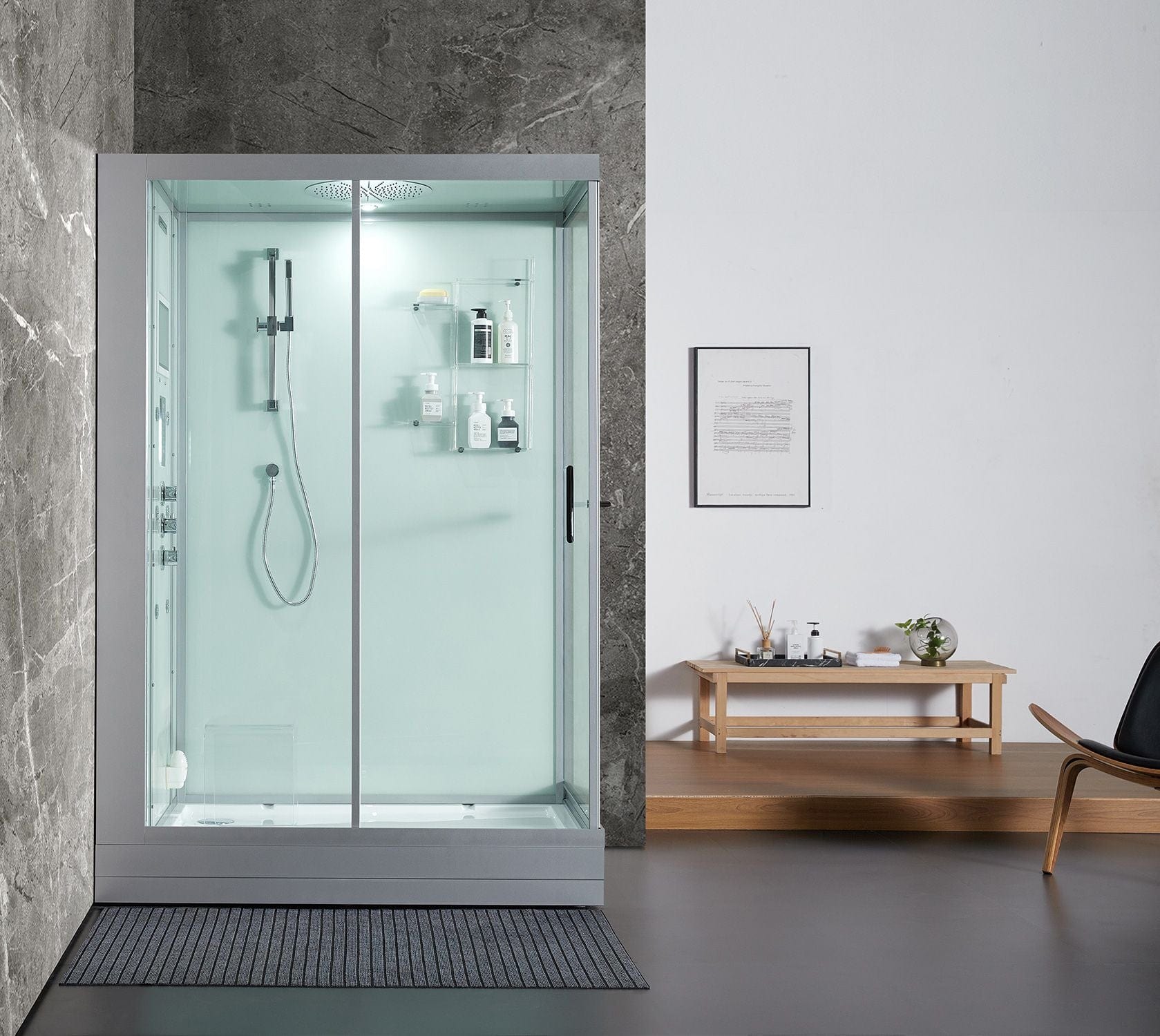 Maya Bath MB-210 Anzio - White - Left (210)