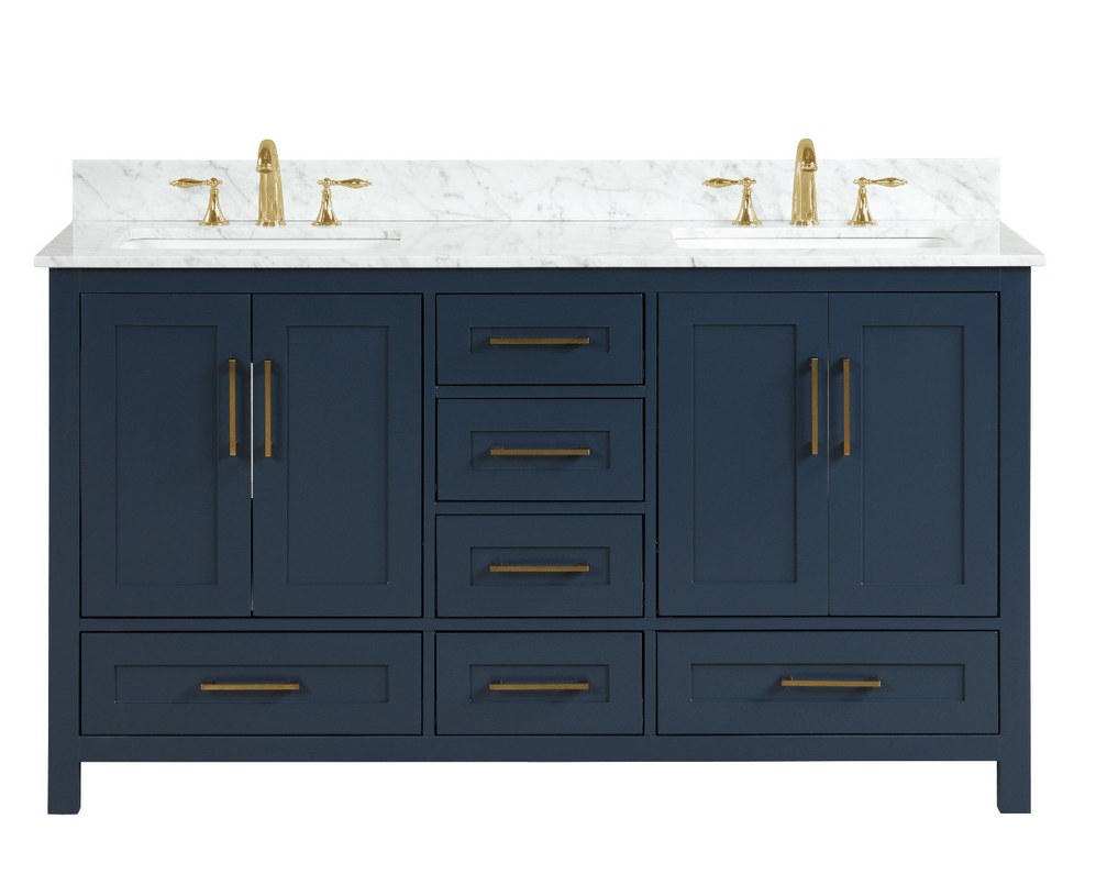 Ratel RA-VV6021D-AB-CM Valencia 60" Vanity Double Sinks Aria Blue (RA-VV6021D-AB)