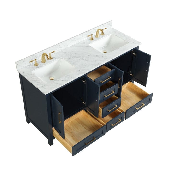 Ratel Valencia 60" Vanity Double Sinks Aria Blue (RA-VV6021D-AB)