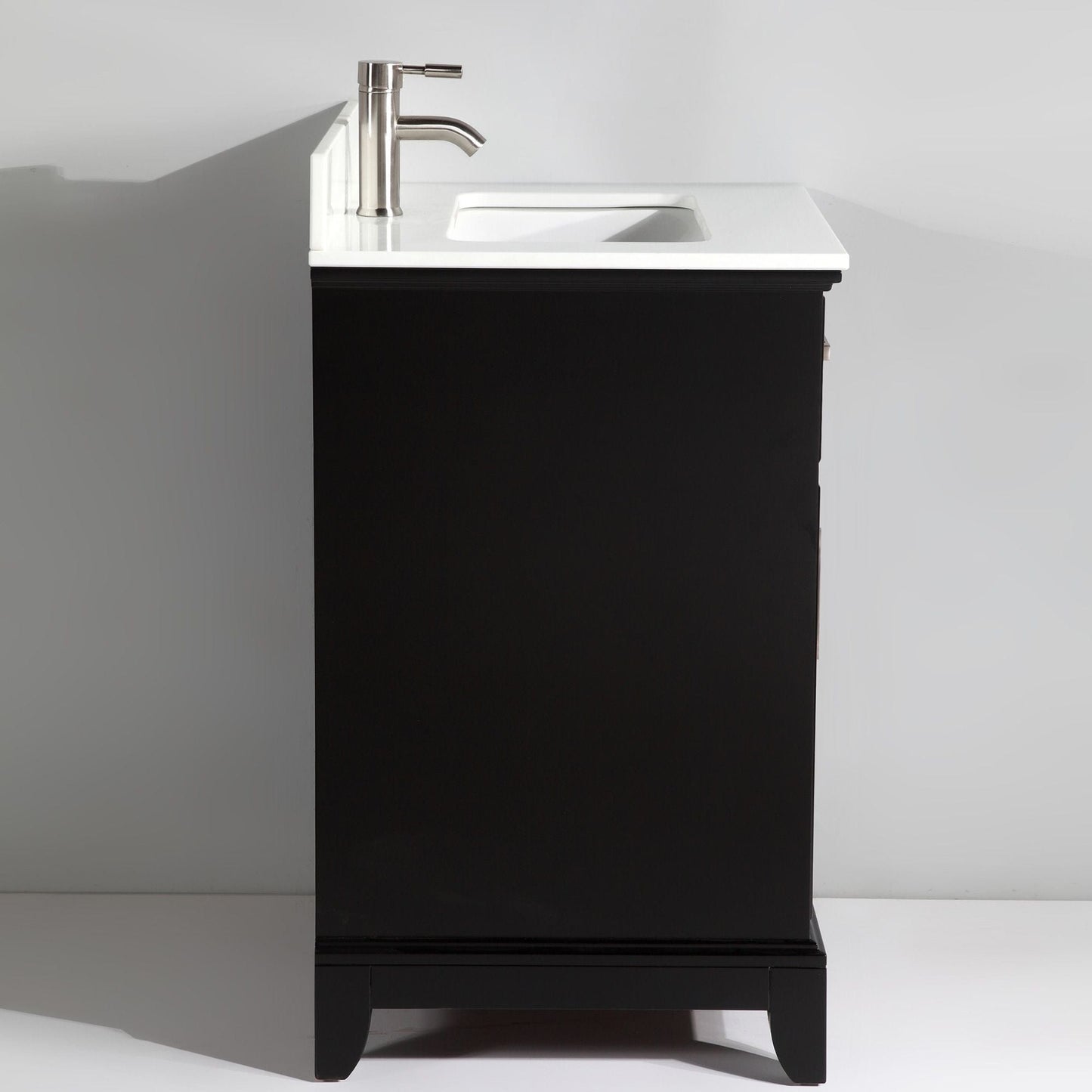 Vanity Art VA1060SE 60 Inch Single Sink Bathroom Vanity in Espresso with White Marble Countertop - Vanity Art VA1060SE