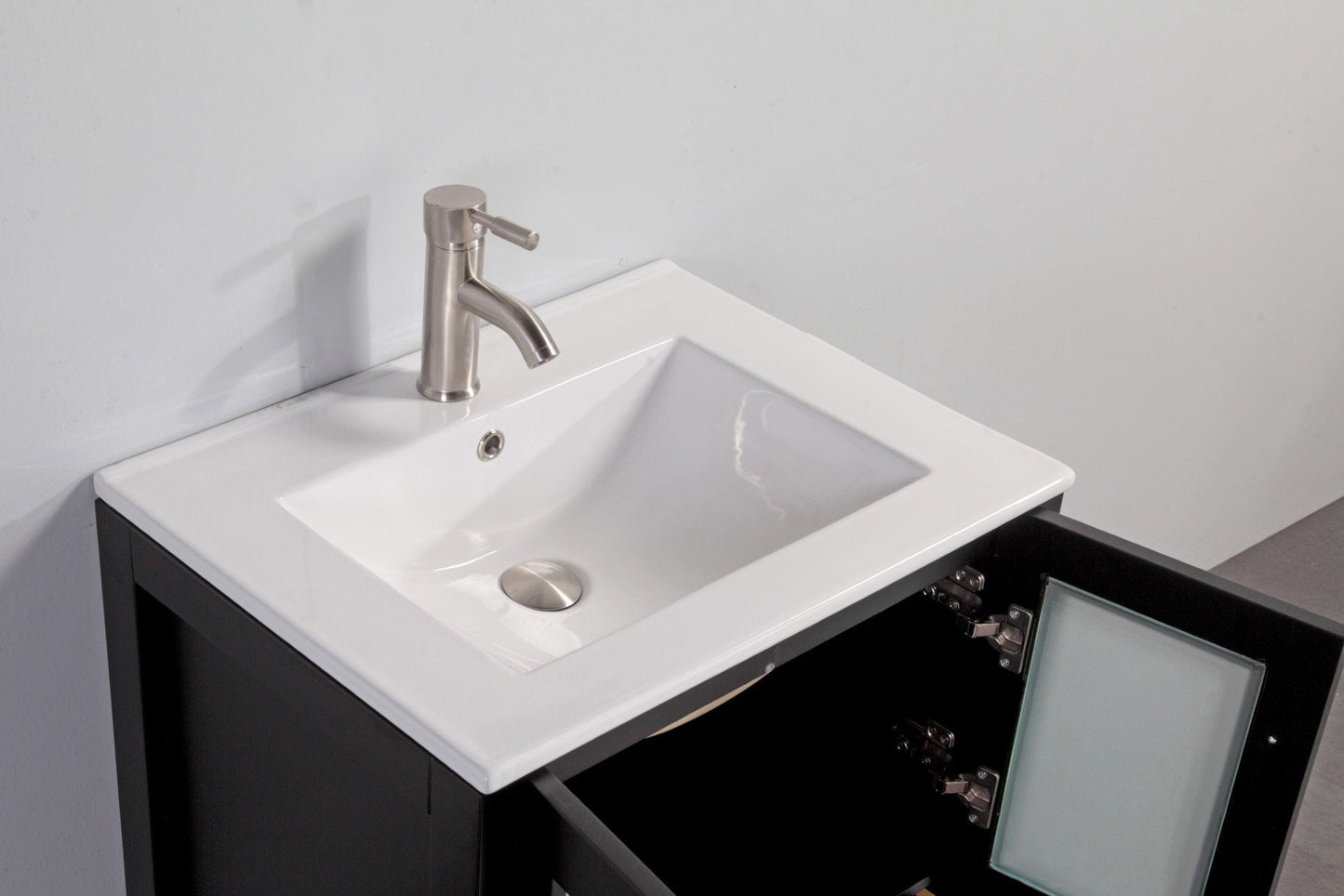 Vanity Art VA3024-48E 48 Inch Single Sink Bathroom Vanity in Espresso with Ceramic Countertop - Vanity Art VA3024-48E