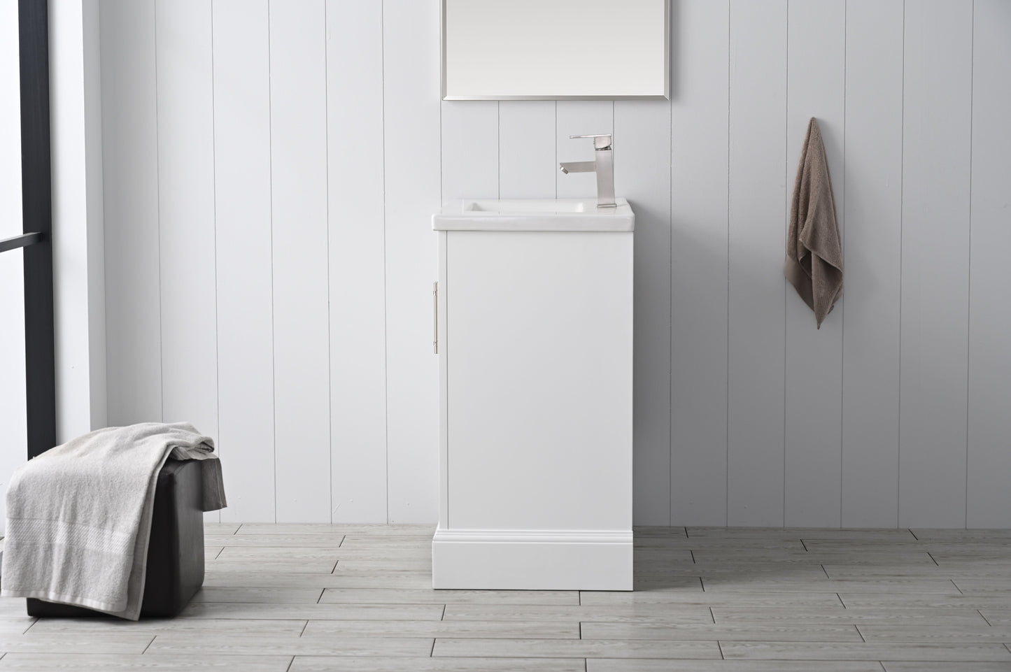 Vanity Art VA5030-W 30 Inch Single Sink Bathroom Vanity in White with Ceramic Sink and Countertop - Vanity Art VA5030-W