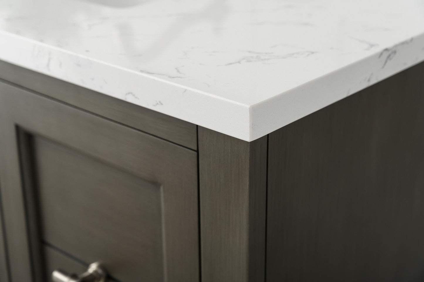 Vanity Art VA5036-SG 36 Inch Single Sink Bathroom Vanity in Gray with Marble Countertop & Backsplash - Vanity Art VA5036-SG