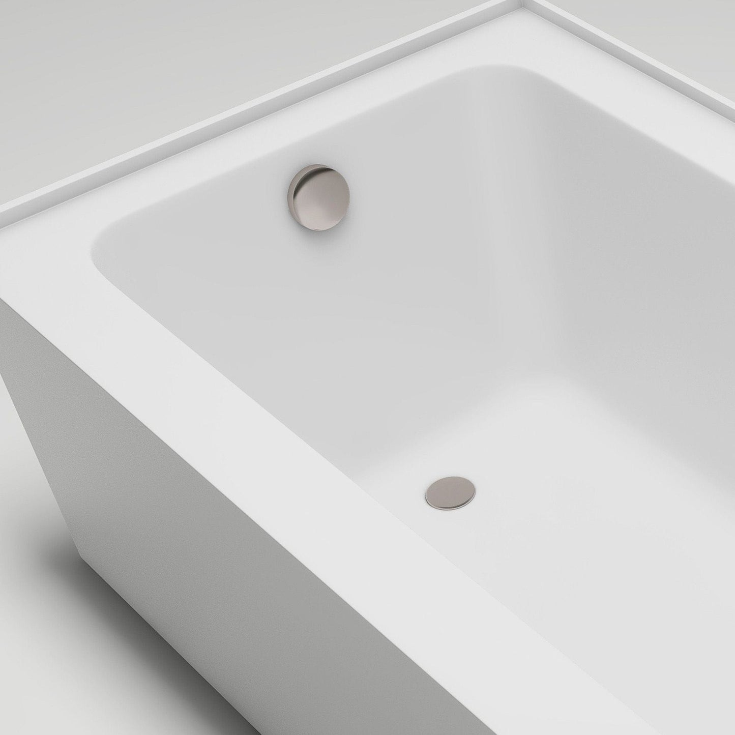 Vanity Art VA6302-L-LEFT-BN 60 Inch Acrylic Alcove Skirt Soaking Bathtub with Left Drain in Brushed Nickel Finish - Vanity Art VA6302-L-LEFT-BN