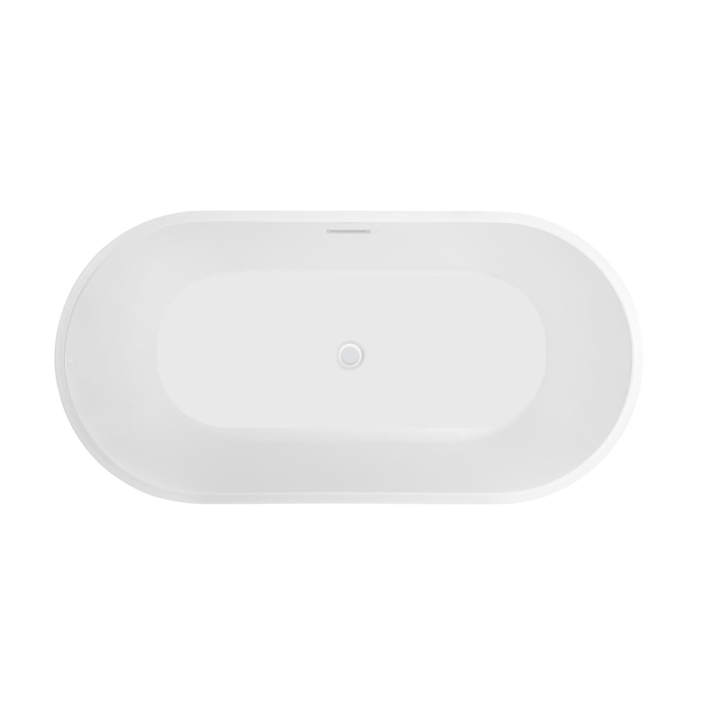 Vanity Art VA6815-NLW-PW 67 Inch Freestanding White Acrylic Bathtub with Overflow And Pop-Up Drain - Vanity Art VA6815-NLW-PW
