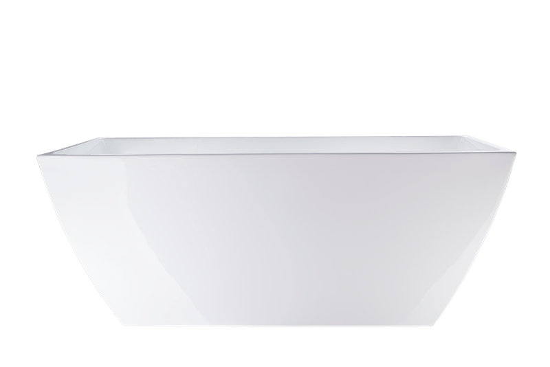 Vanity Art VA6821-SPC 59 Inch Freestanding White Acrylic Bathtub with Overflow And Pop-Up Drain - Vanity Art VA6821-SPC