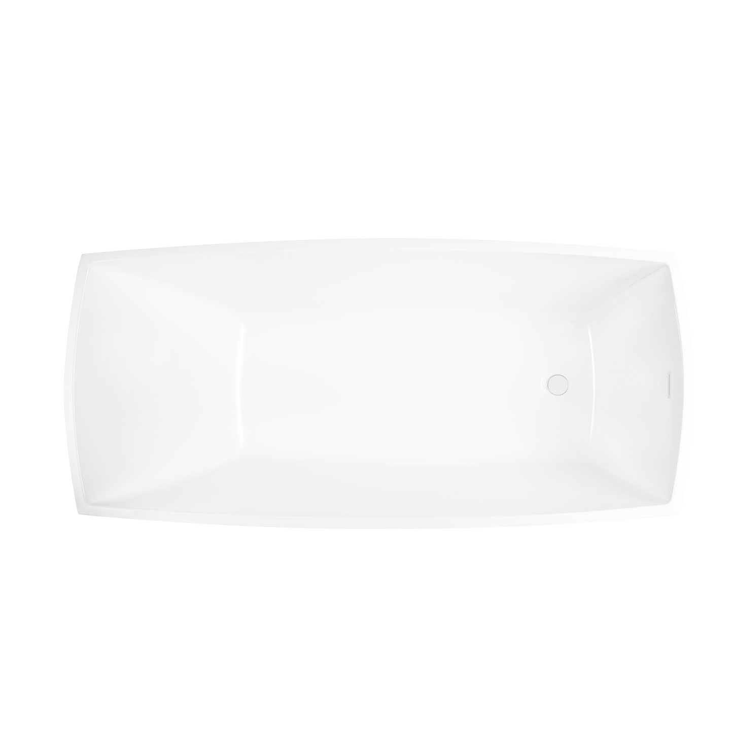 Vanity Art VA6841-PW 67 Inch Freestanding White Acrylic Bathtub with Overflow And Pop-Up Drain - Vanity Art VA6841-PW