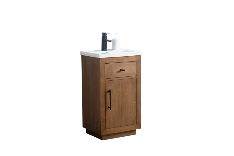 Vanity Art VA7020-T 20 Inch Single Sink Bathroom Vanity in Tan with Marble Countertop - Vanity Art VA7020-T