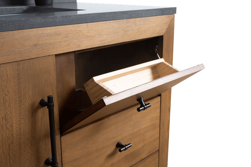 Vanity Art VA7042-T-BT 42 Inch Single Sink Bathroom Vanity in Tan with Limestone Top - Vanity Art VA7042-T-BT