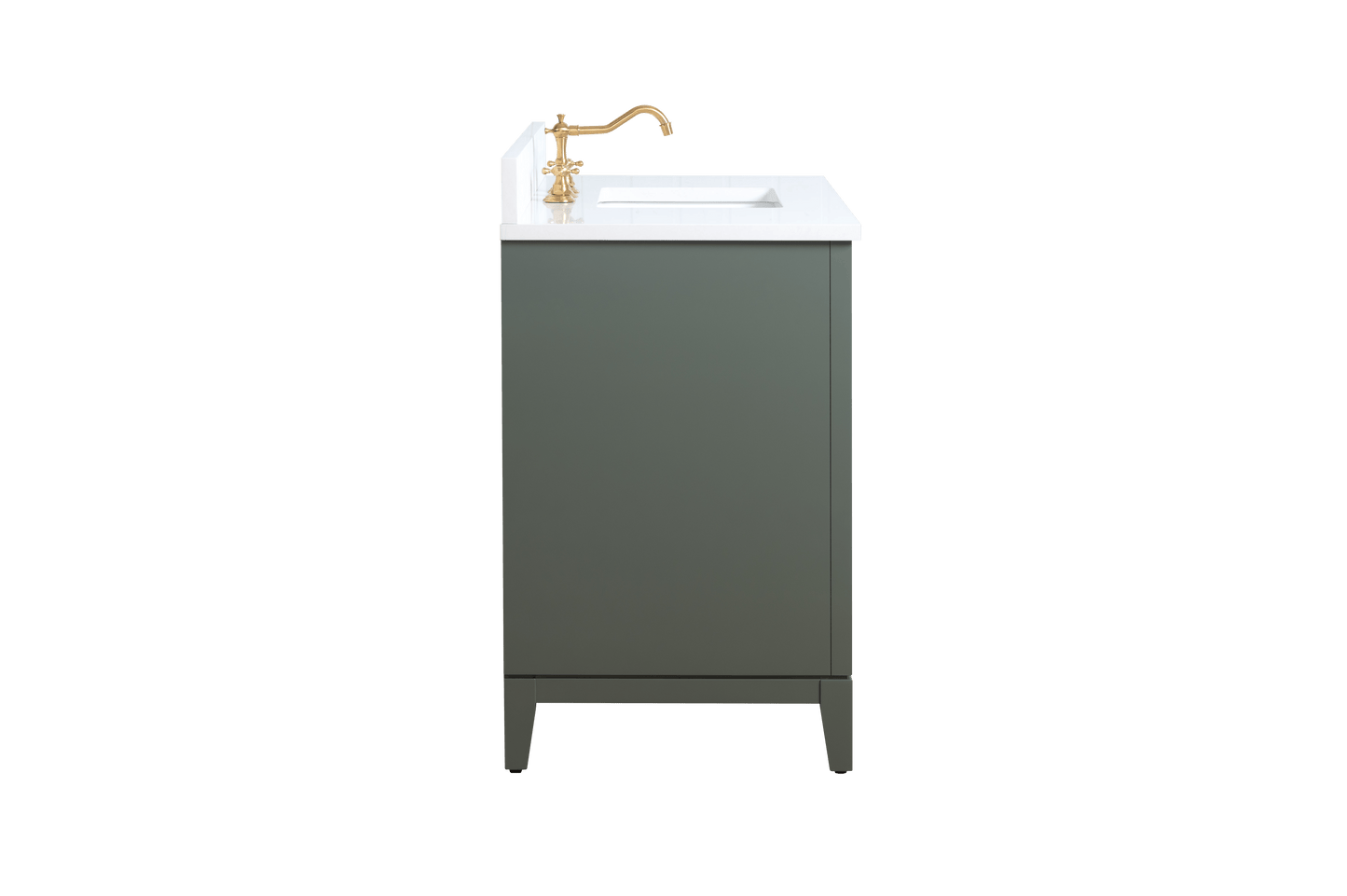 Vanity Art VA8042-VG 42 Inch Single Sink Bathroom Vanity in Vintage Green with Marble Countertop - Vanity Art VA8042-VG