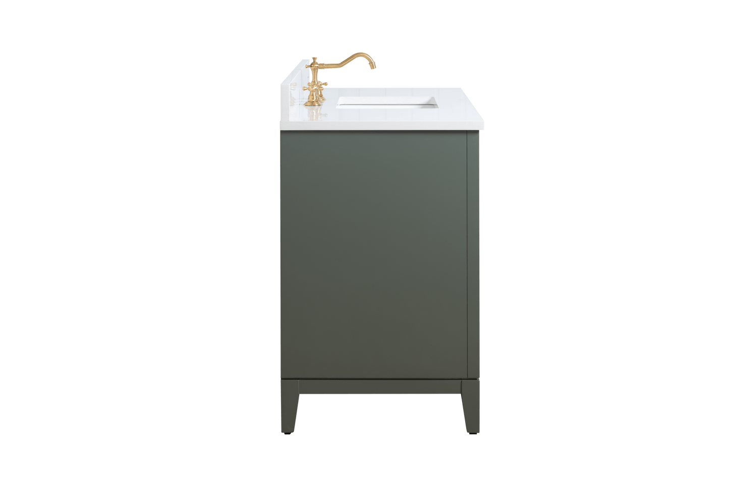 Vanity Art VA8048-VG 48 Inch Single Sink Bathroom Vanity in Vintage Green with Marble Countertop - Vanity Art VA8048-VG