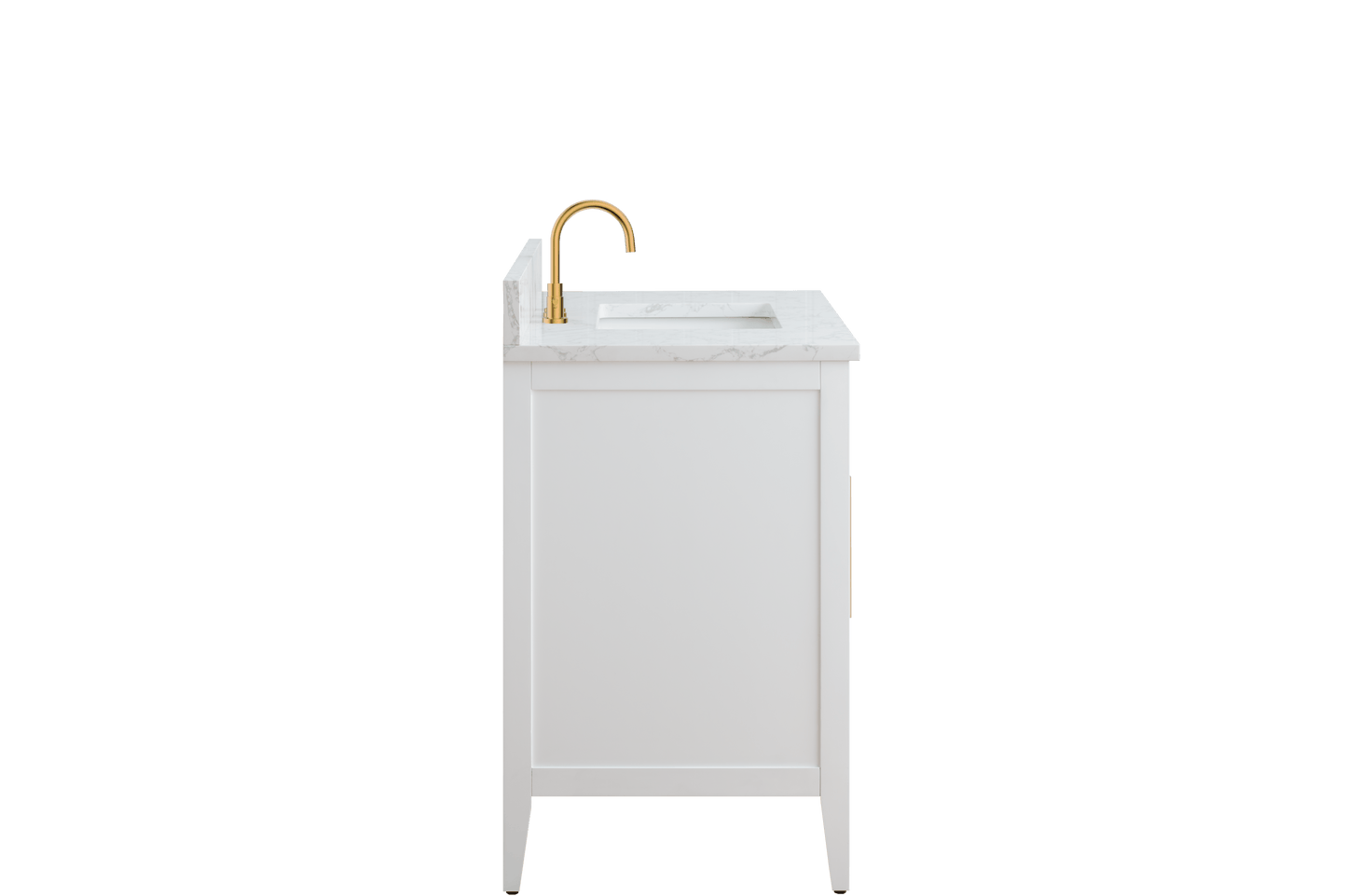 Vanity Art VA9036-W 36 Inch Single Sink Bathroom Vanity in White with Marble Countertop - Vanity Art VA9036-W