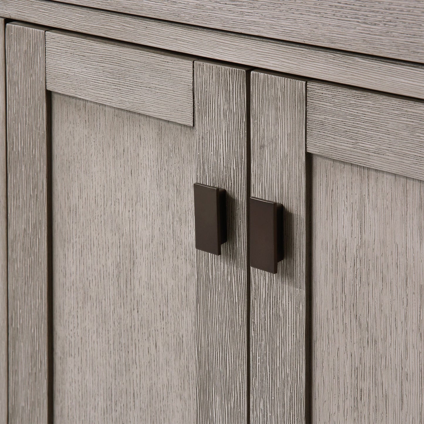 Water Creation CH60CW03GK-R21000000 CHESTNUT 60"W x 34.2"H Gray Oak Double-Sink Vanity with Carrara White Marble Countertop + Mirrors