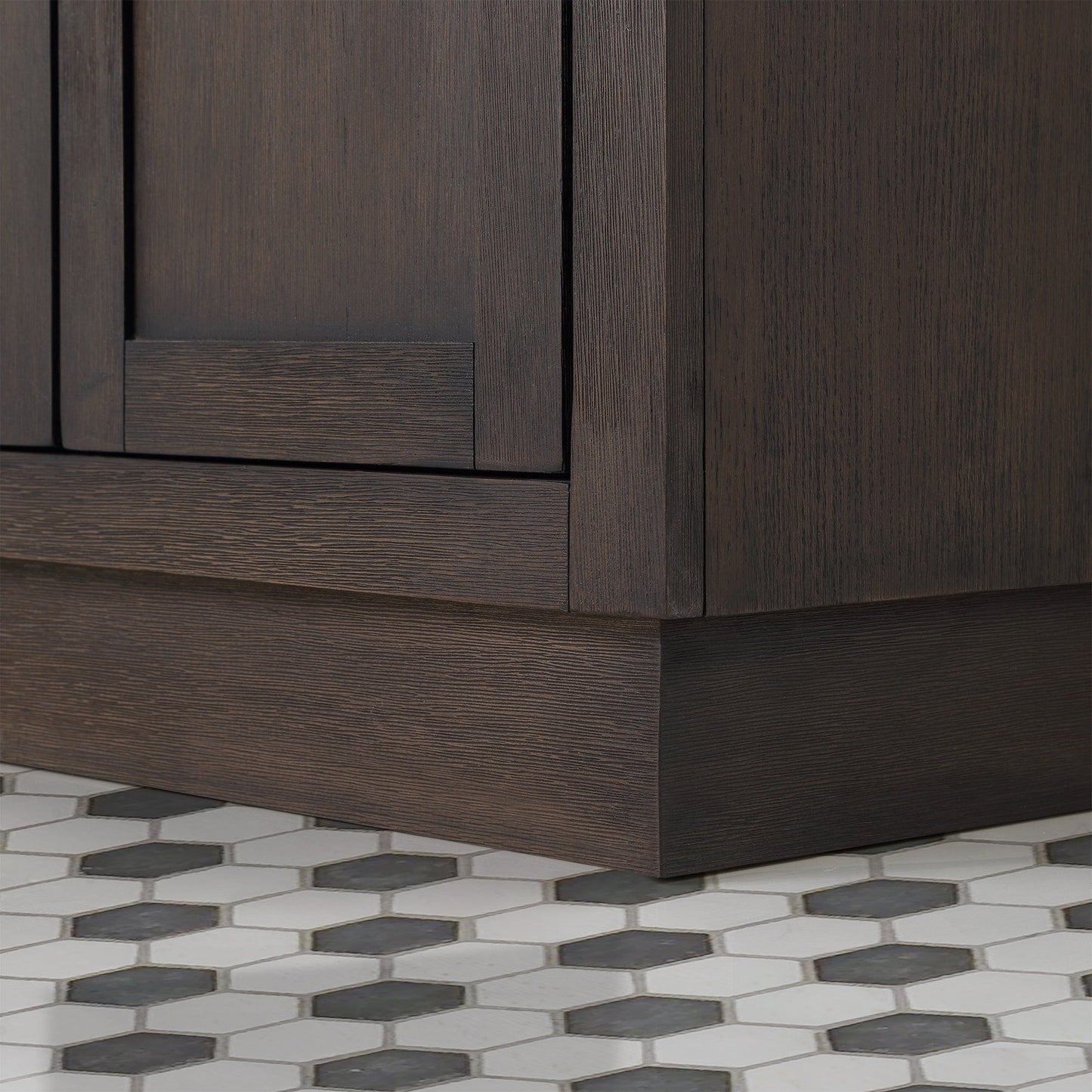 Water Creation CH72CW06BK-R21000000 CHESTNUT 72"W x 34.2"H Brown Oak Double-Sink Vanity with Carrara White Marble Countertop + Mirrors