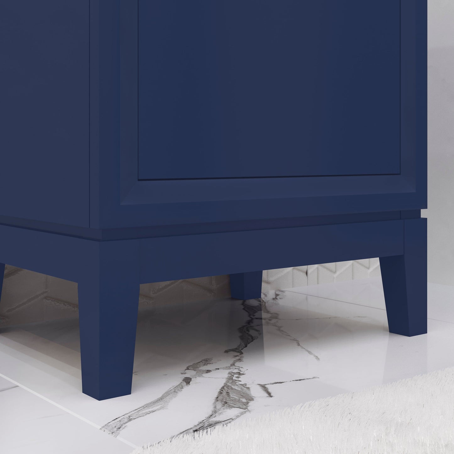 Water Creation EA20CR06MB-000NH0106 ELSA 20.5"W x 34"H Monarch Blue Integrated Ceramic Sink Vanity + Modern Single Faucet