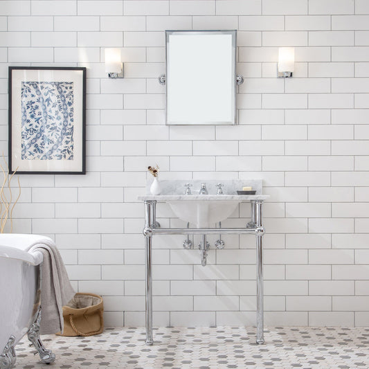 Water Creation EB30A-0100 EMBASSY 30"W x 33"H Single Washstand Only, in Chrome Finish