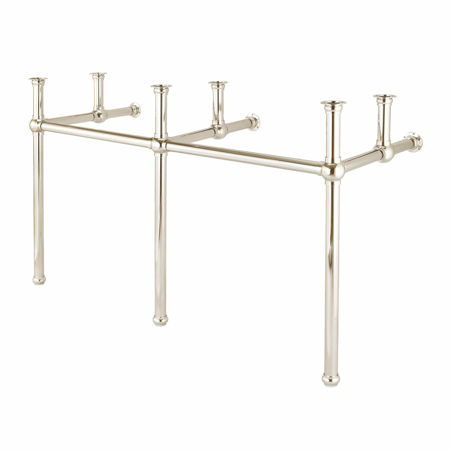 Water Creation EB60B-0500 EMBASSY 60"W x 34"H Double Washstand and P-Trap included, in Polished Nickel Finish
