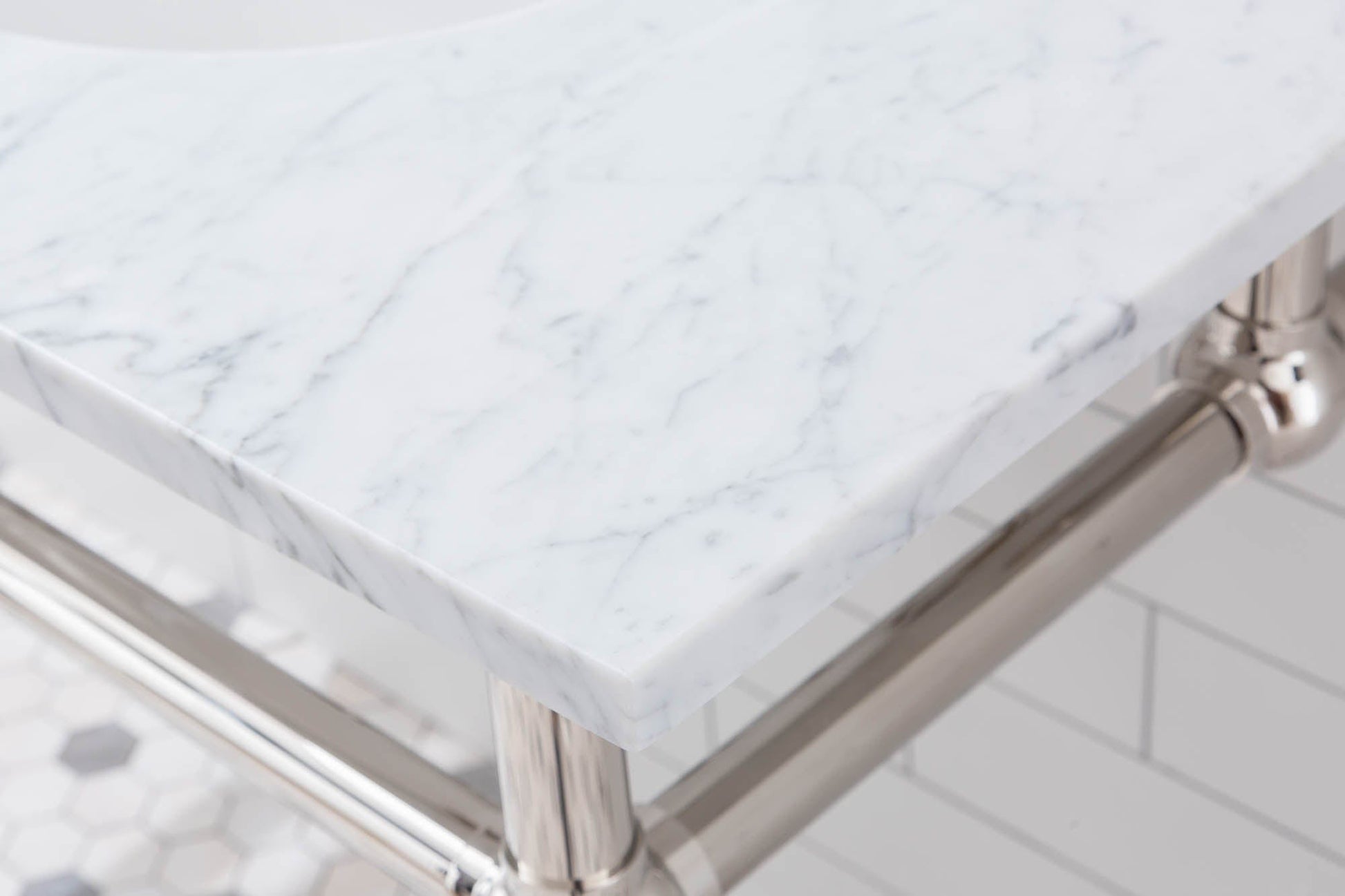 Water Creation EB60E-0513 EMBASSY 60"W x 34"H  Double Washstand , P-Trap, Countertop with Sink, F2-0013 Faucet and Mirror included, in Polished Nickel Finish