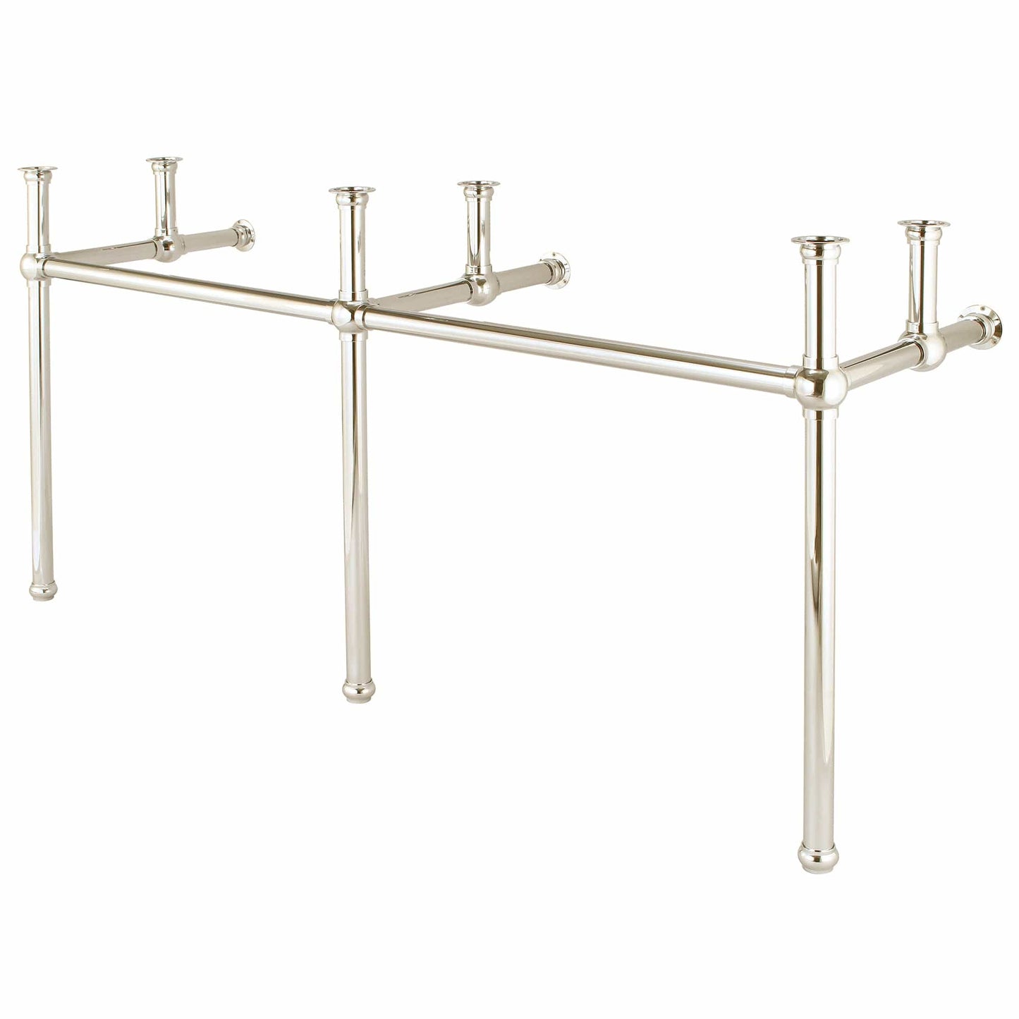 Water Creation EB72B-0500 EMBASSY 72"W x 34"H Double Washstand and P-Trap included, in Polished Nickel Finish