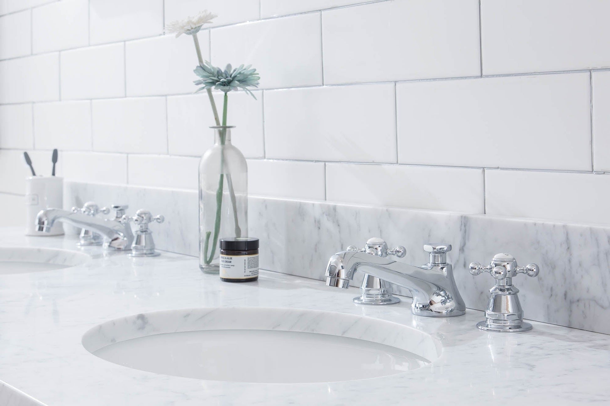 Water Creation EB72E-0109 EMBASSY 72"W x 34"H  Double Washstand , P-Trap, Countertop with Sink, F2-0009 Faucet and Mirror included, in Chrome Finish