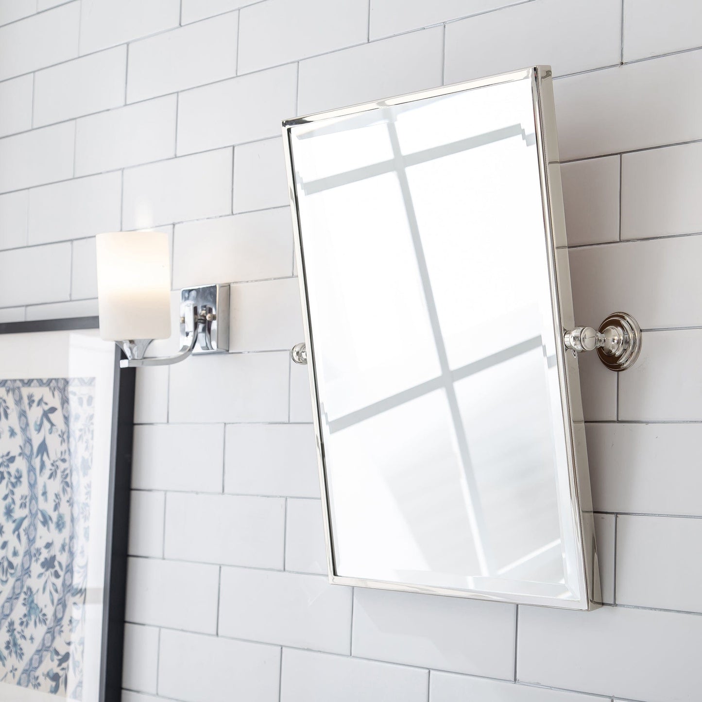 Water Creation EP30E-0512 EMPIRE 30"W x 34"H Single Washstand , P-Trap, Countertop with Sink, F2-0012 Faucet and Mirror included, in Polished Nickel Finish