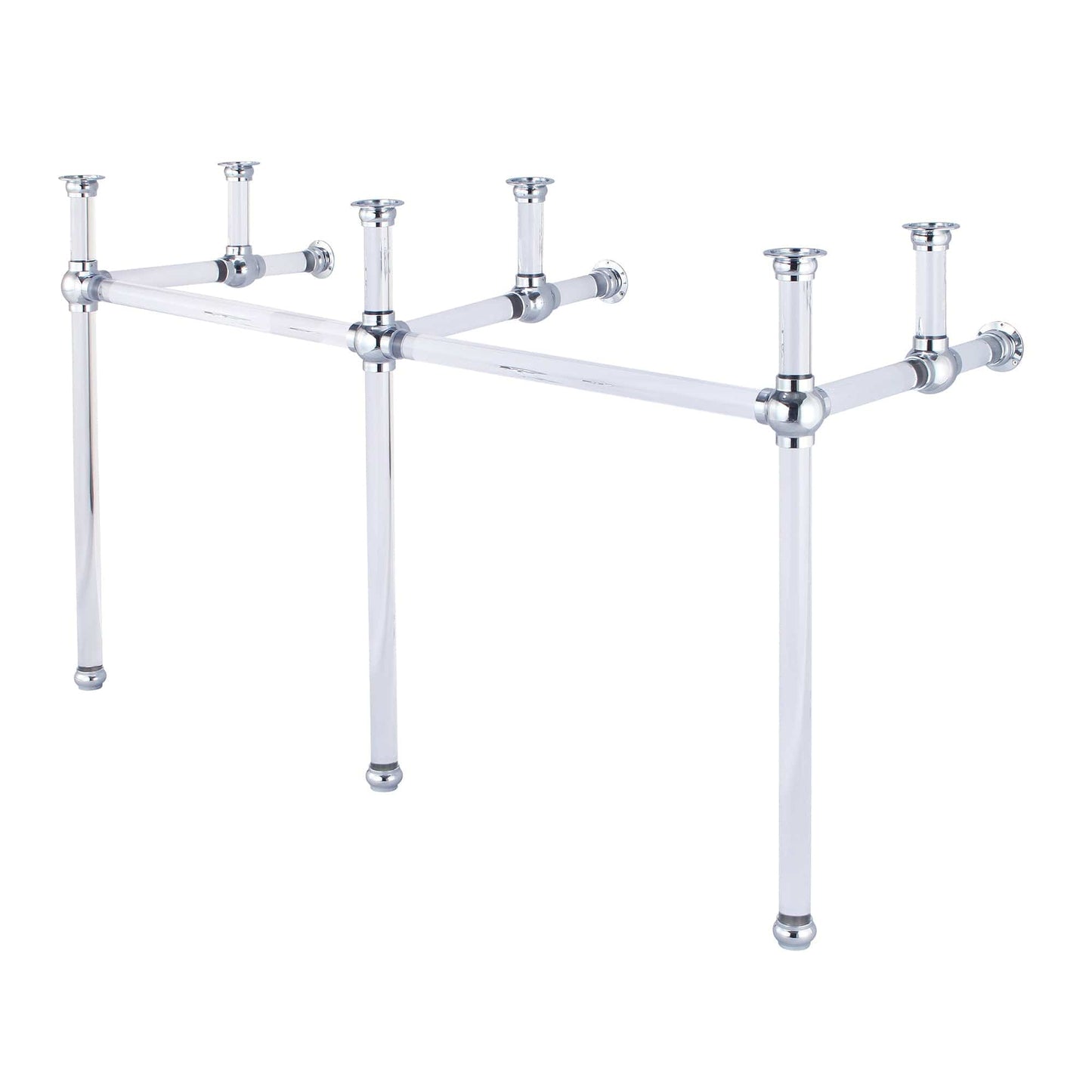 Water Creation EP60B-0100 EMPIRE 60"W x 34"H Double Washstand and P-Trap included, in Chrome Finish