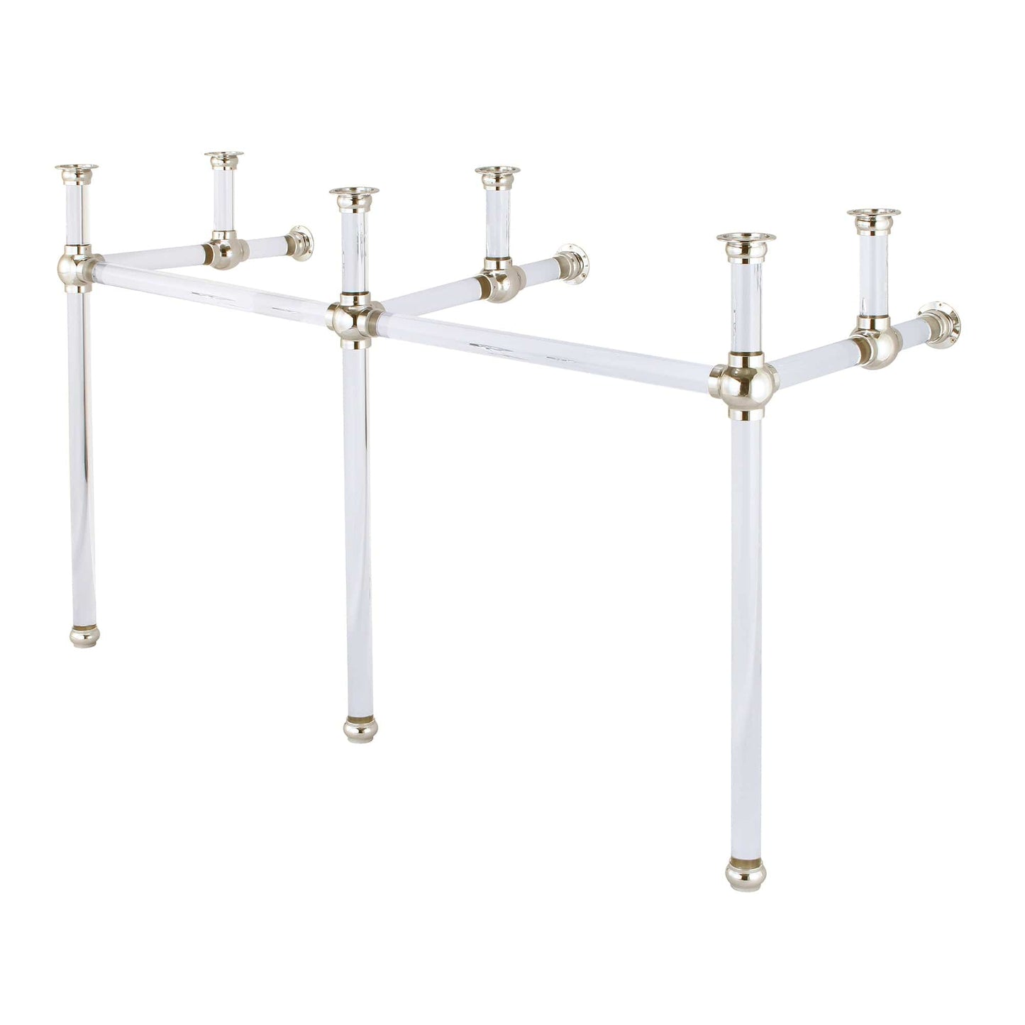Water Creation EP60B-0500 EMPIRE 60"W x 34"H Double Washstand and P-Trap included, in Polished Nickel Finish