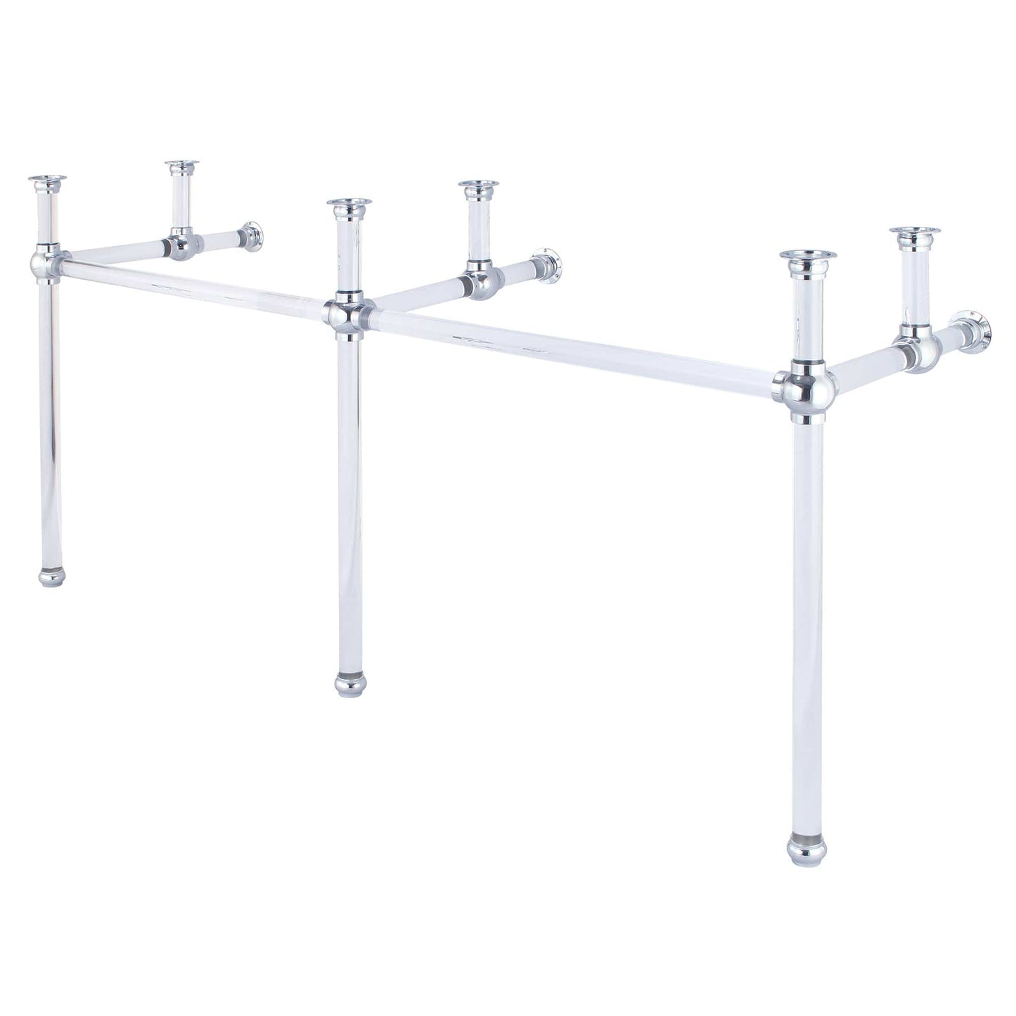 Water Creation EP72B-0100 EMPIRE 72"W x 34"H Double Washstand and P-Trap included, in Chrome Finish
