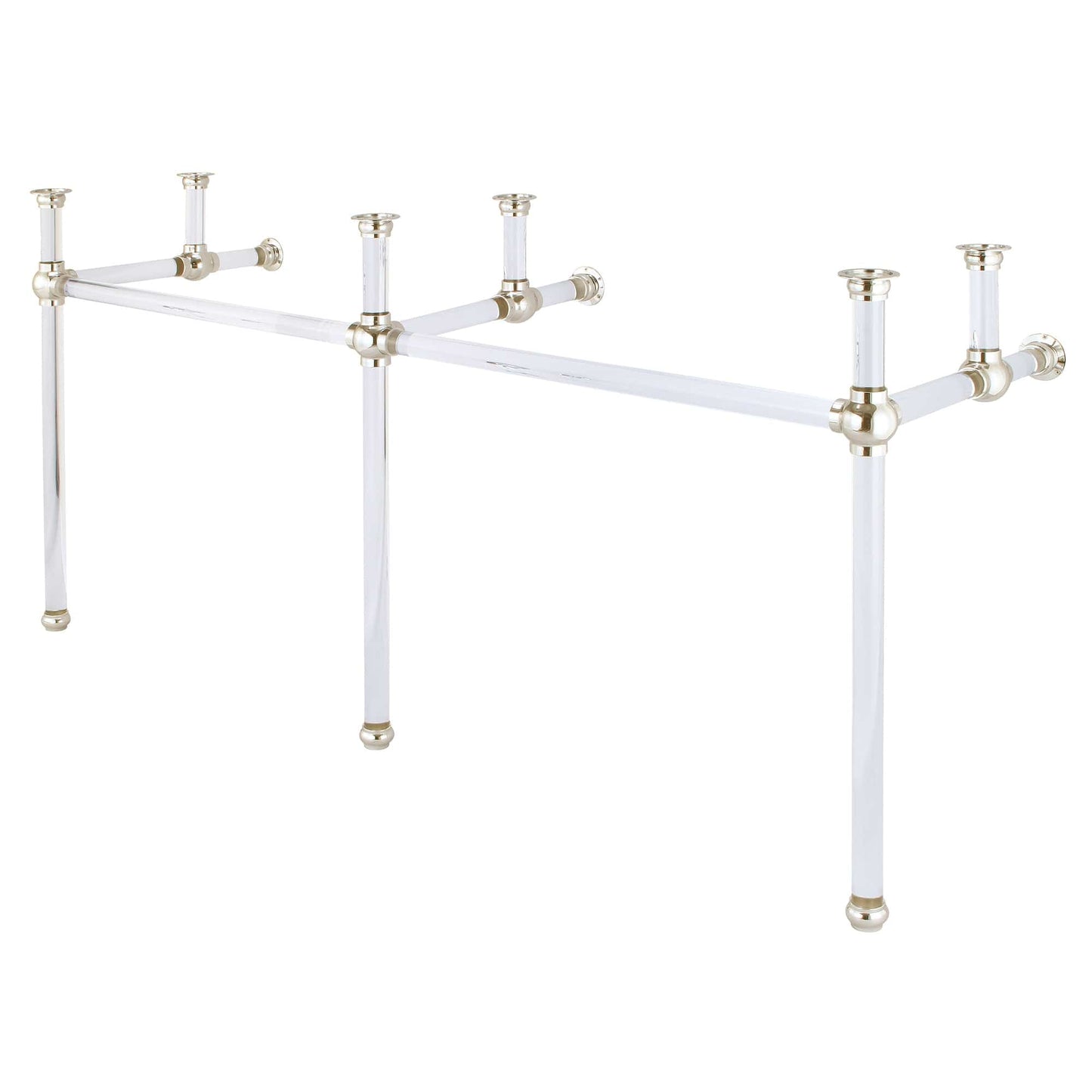 Water Creation EP72B-0500 EMPIRE 72"W x 34"H Double Washstand and P-Trap included, in Polished Nickel Finish