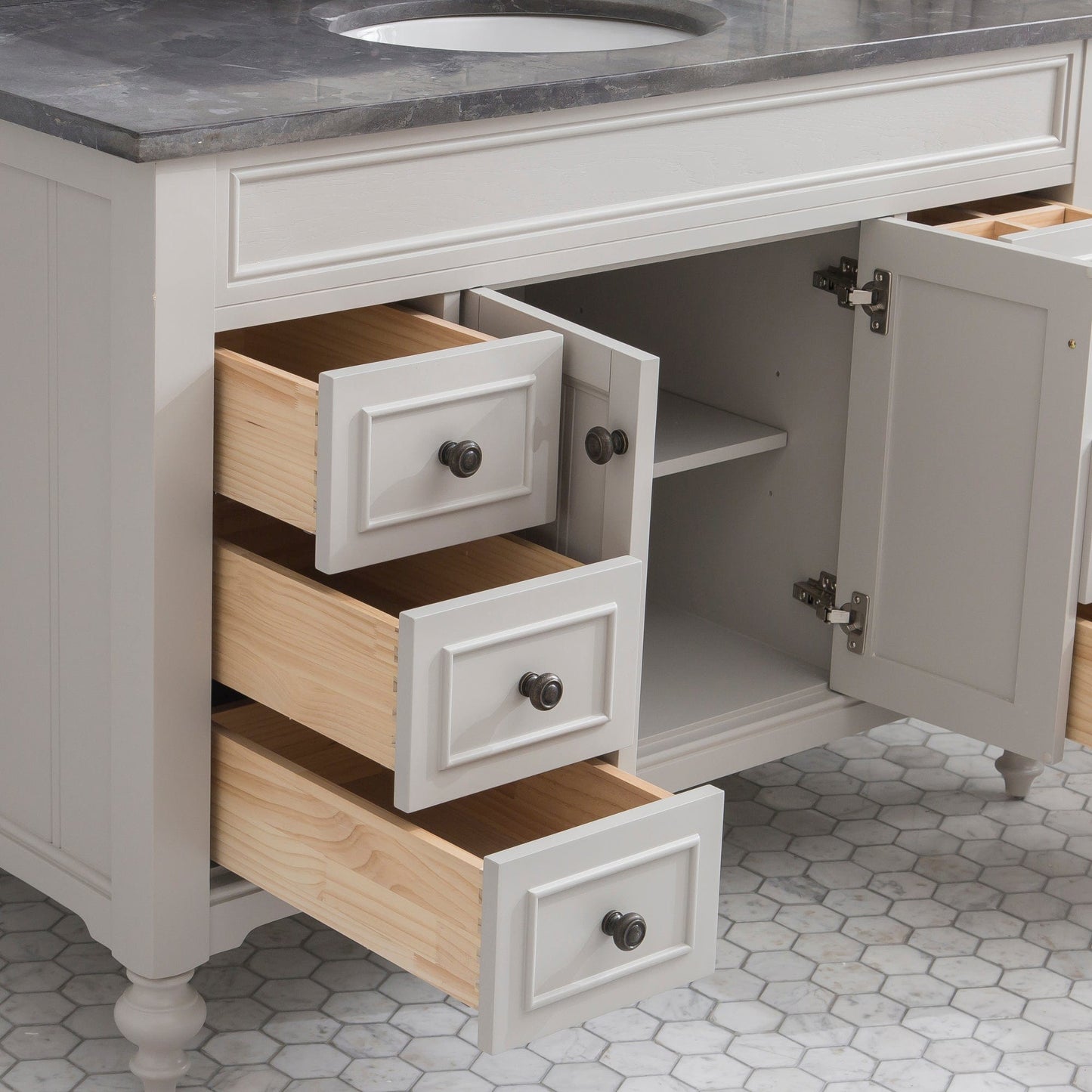 Water Creation PO48BL03EG-000000000 POTENZA 48"W x 34"H Earl Gray Single-Sink Vanity (Vanity Only)