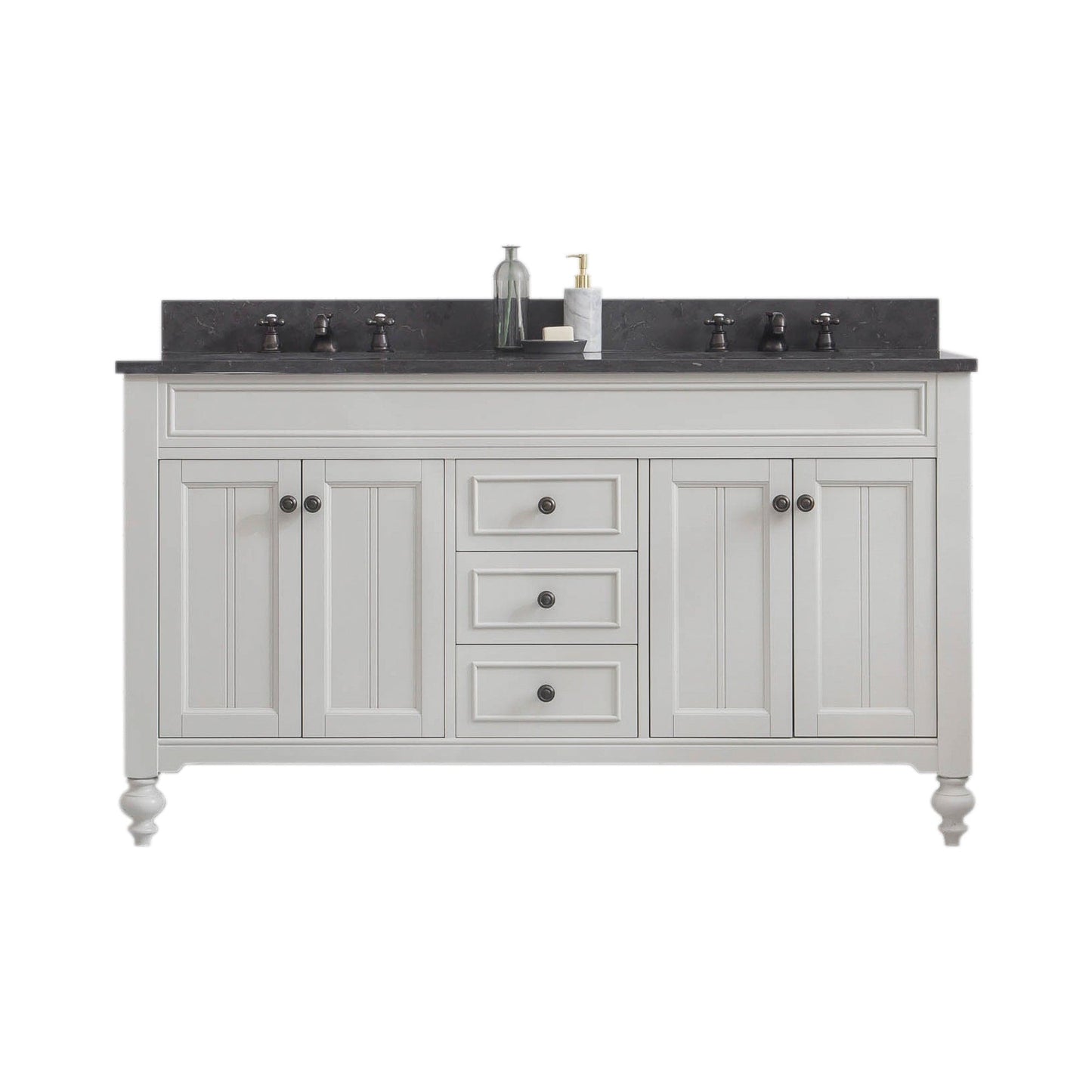Water Creation PO60BL03EG-000000000 POTENZA 60"W x 34"H Earl Gray Double-Sink Vanity (Vanity Only)