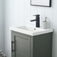 20 Inch Single Sink Bathroom Vanity in Vintage Green with Ceramic Sink and Countertop - Vanity Art VA5020-VG