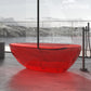 Freestanding Oval-Shaped Stone Resin Bathtub 67 Inch x 33.5 Inch - Vanity Art VA6913-PRL