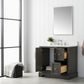 36 Inch Single Sink Bathroom Vanity in Gray with Marble Countertop & Backsplash - Vanity Art VA5036-SG