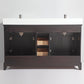 72 Inch Single Sink Bathroom Vanity in Espresso with White Marble Countertop - Vanity Art VA1072DE