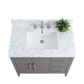 36 Inch Single Sink Bathroom Vanity in Cashmere Gray with Marble Countertop - Vanity Art VA9036-G