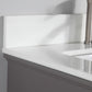 60 Inch Double Sink Bathroom Vanity in Gray with White Marble Countertop - Vanity Art VA1060DG