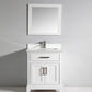 30 Inch Single Sink Bathroom Vanity in White with White Marble Countertop - Vanity Art VA1030W